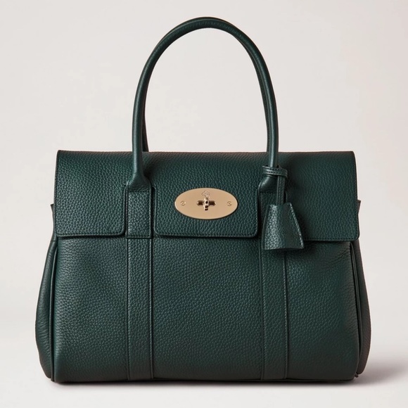 New Mulberry 'Bayswater' in Mulberry Green Leather Tote  - MSRP $1650 - Picture 5 of 10